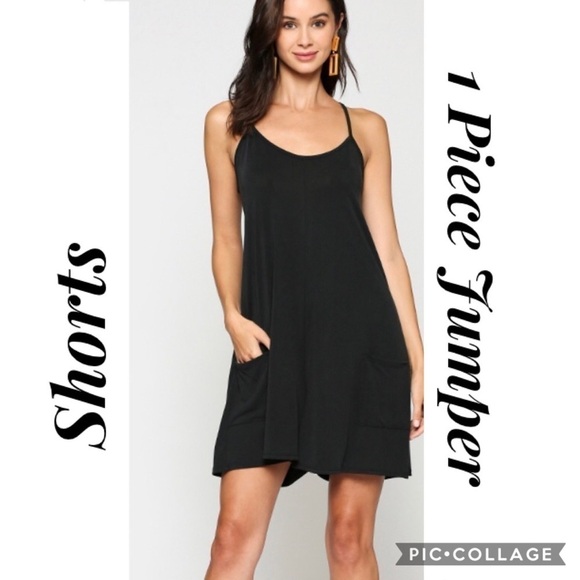 One Piece Black Jumper/Romper - Picture 1 of 4